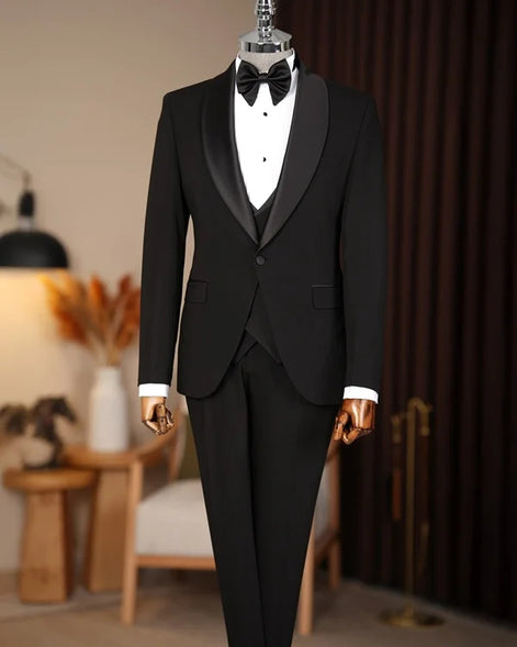 Abilene Black Slim Fit Tuxedo