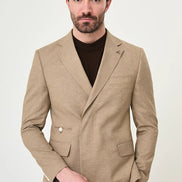 Abilene Brown Hidden Button Double Breasted Suit