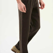 Abilene Brown Pleated Linen Trousers