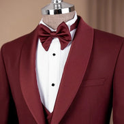 Abilene Burgundy Slim Fit Tuxedo