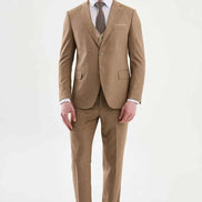 Abilene Camel Slim Fit Cotton Suit