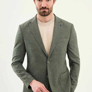 Abilene Green Crosshatch Linen Suit