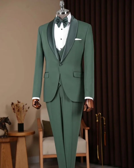 Green Slim Fit Tuxedo