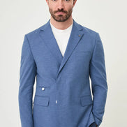 Abilene Indigo Hidden Button Double Breasted Suit