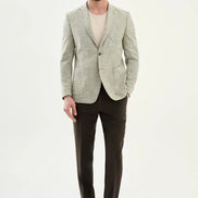 Abilene Khaki Pinstripe Cotton Blazer