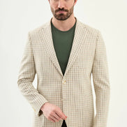Abilene Khaki Plaid Cotton Blazer