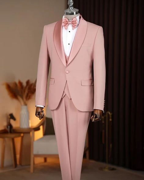 Abilene Light Pink Slim Fit Tuxedo