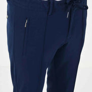 Abilene Navy Blue Drawstring Waist Dress Pants