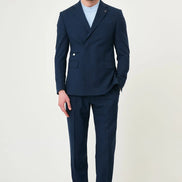 Abilene Navy Blue Hidden Button Double Breasted Suit