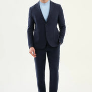 Abilene Navy Blue Linen Blazer