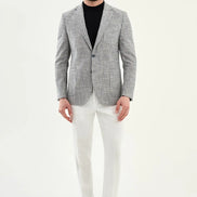 Abilene Navy Blue Pinstripe Cotton Blazer