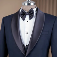 Abilene Navy Blue Slim Fit Tuxedo