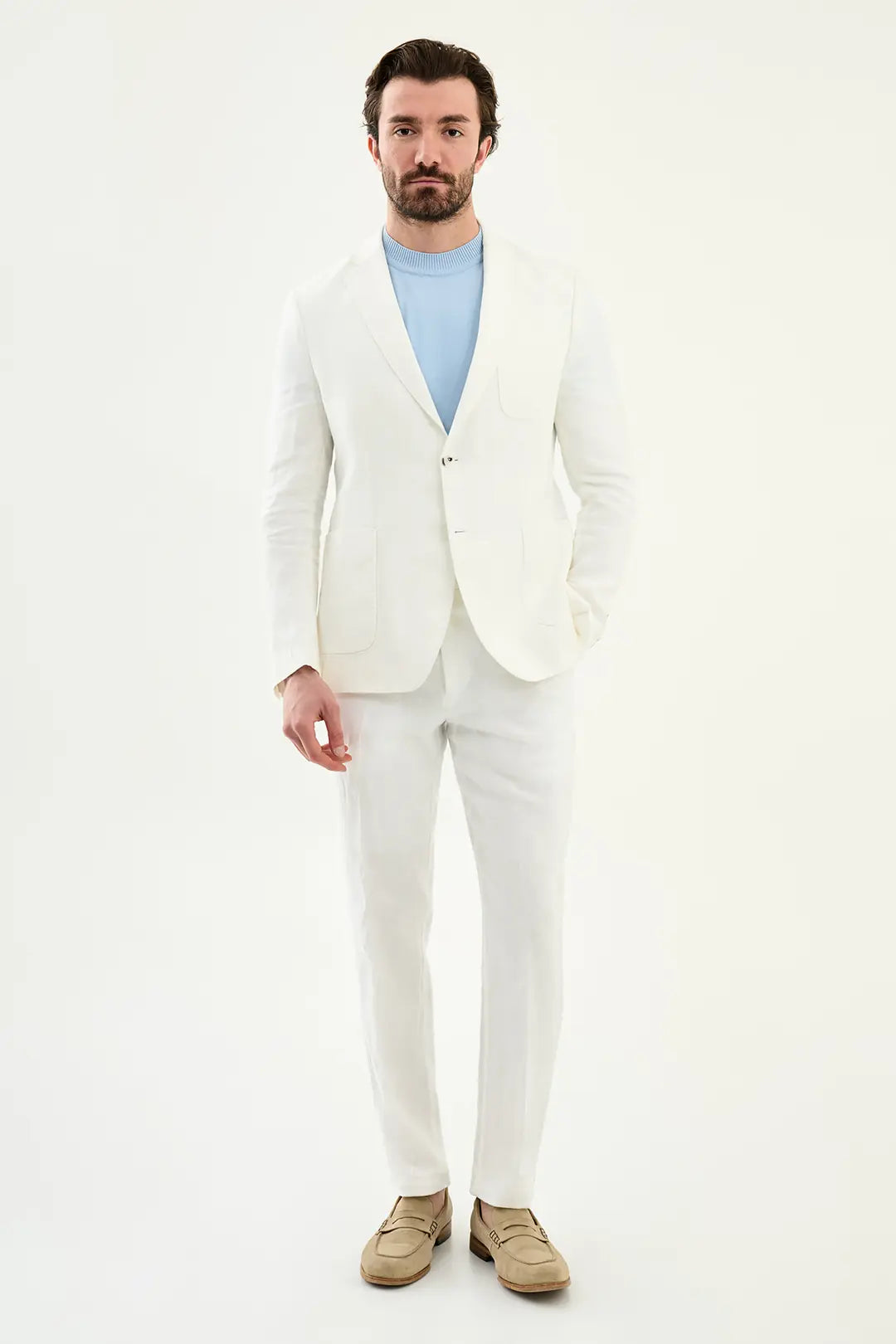 Abilene Off White Linen Blazer