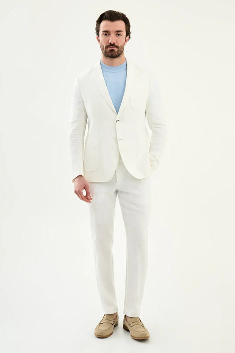 Abilene Off White Linen Blazer