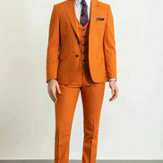 Abilene Orange Slim Fit Wool Suit