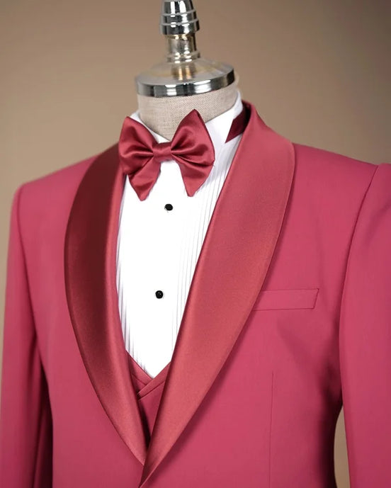 Abilene Pink Slim Fit Tuxedo