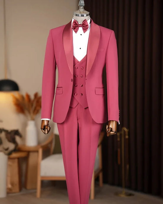 Abilene Pink Slim Fit Tuxedo