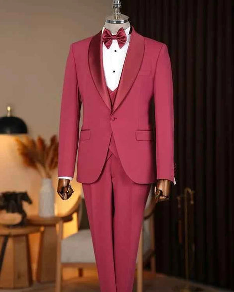 Abilene Pink Slim Fit Tuxedo