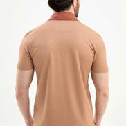 Abilene Rust Brown Slim Fit Short Sleeve Pique Polo Shirt