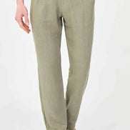 Abilene Sage Green Pleated Linen Trousers