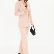 Beige Pants Suit Women