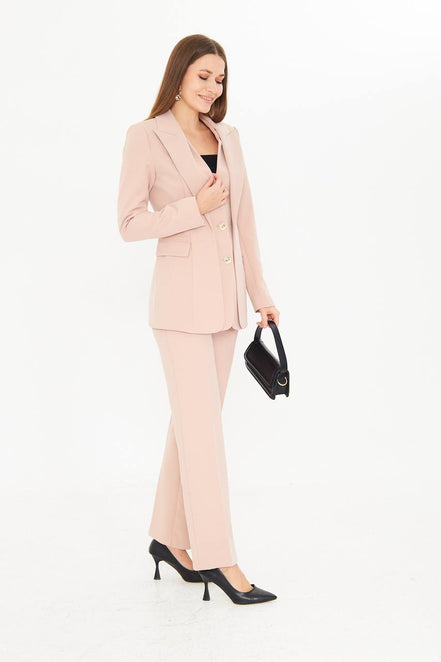 Beige Pants Suit Women