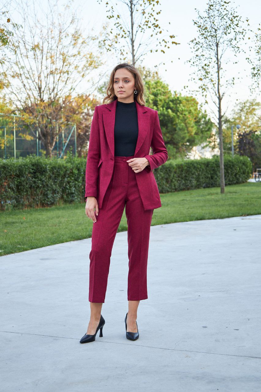 Red Wool Suit
