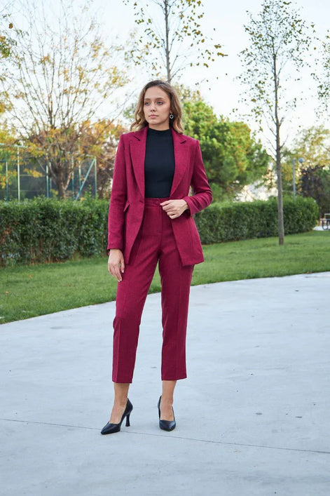 Red Wool Suit