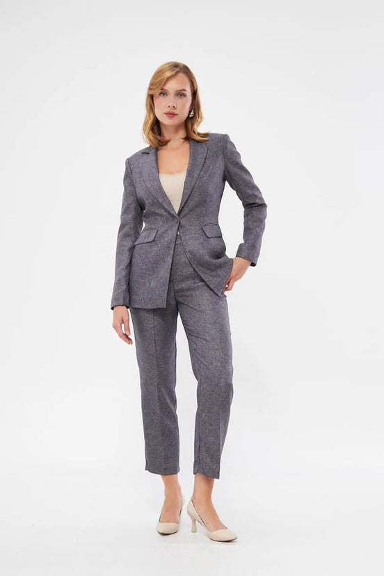 Gray Wool Suit for Women