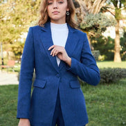Navy Blue Wool Suit