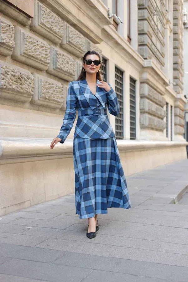 Blue Skirt Suit