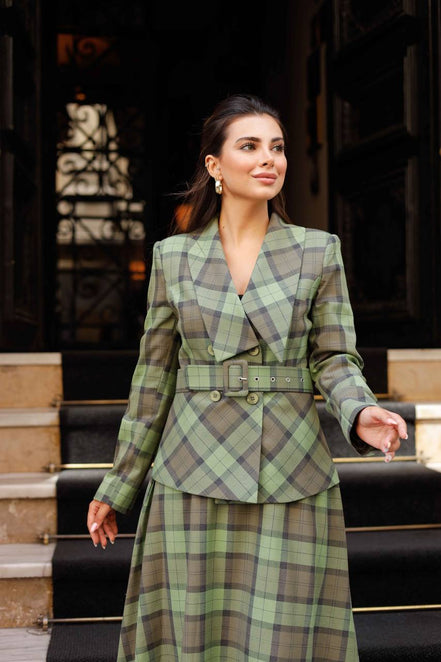 Green Skirt Suit