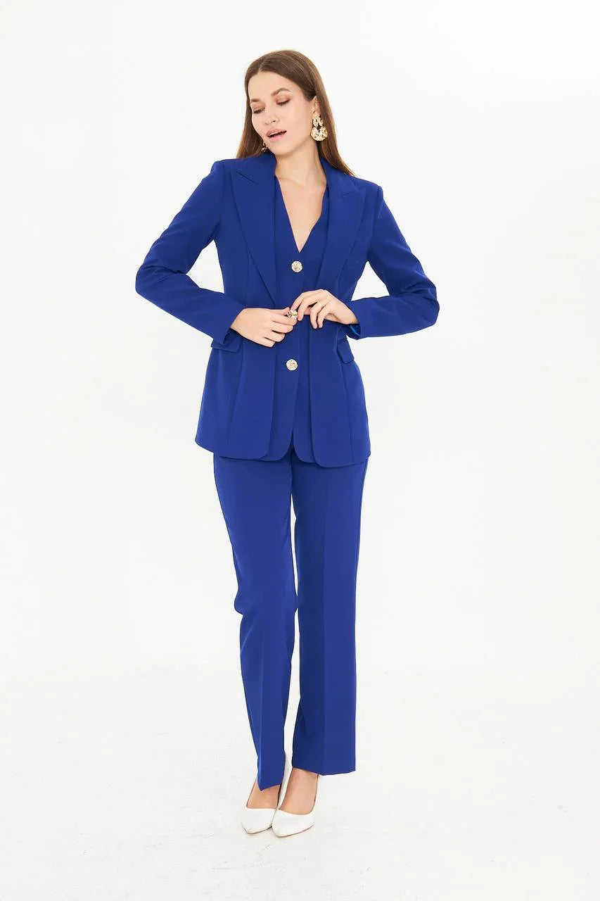Royal Blue Suit Women 46