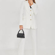 White Pants Suit Set