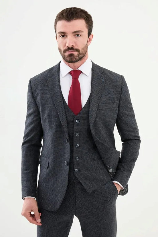 Navy Blue 3 Piece Suit