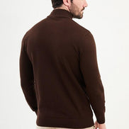 Ames Mock Turtleneck Sweater - Brown