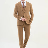 Ames Wool Camel 3 Piece Suit