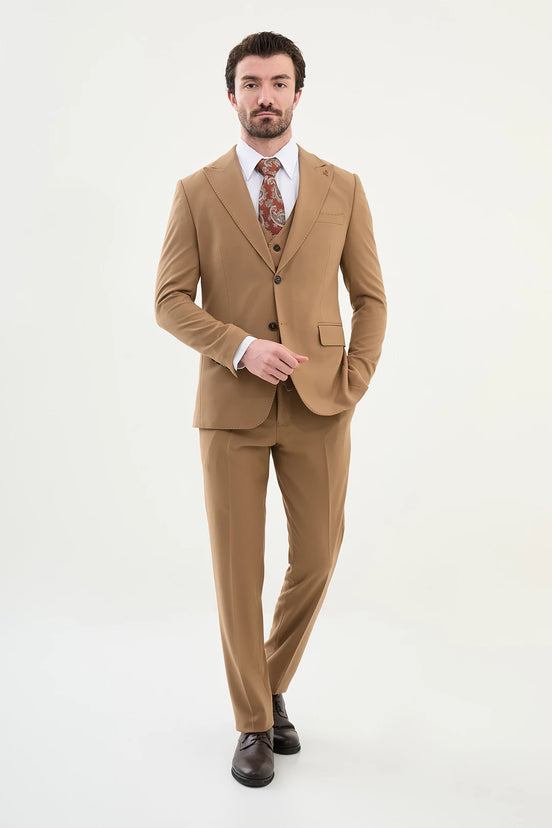 Camel 3 Piece Suit