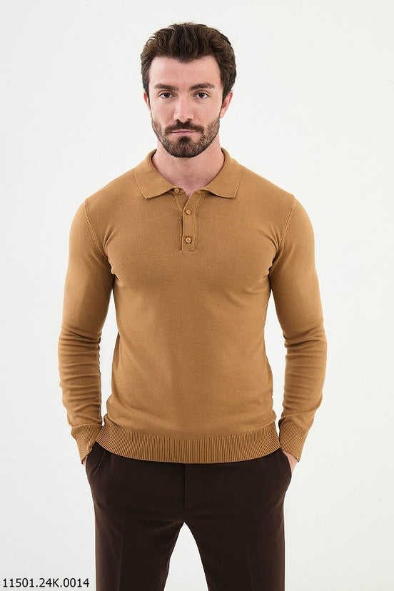 Camel Polo Sweater