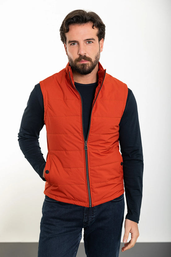 Rust Brown Puffer Vest