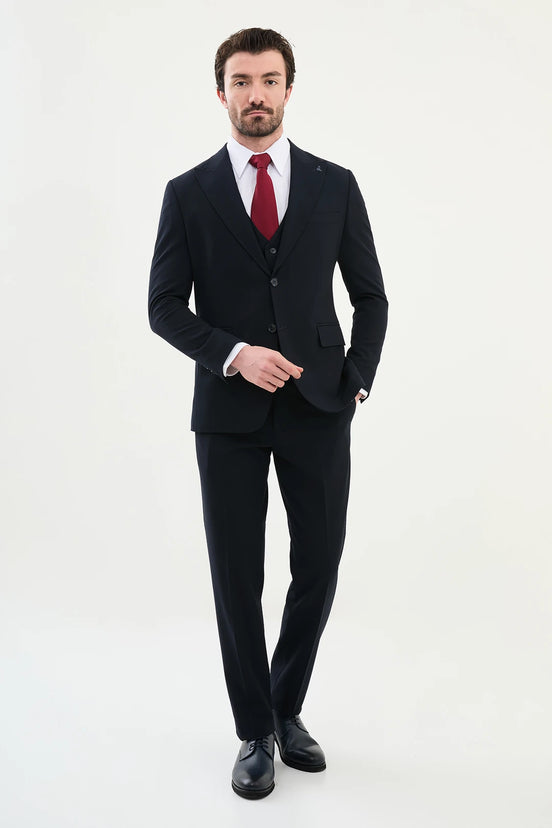Navy Blue 3 Piece Suit