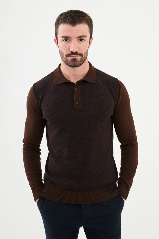 Polo Sweater Brown