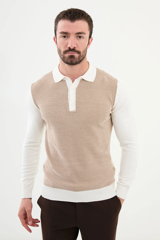 Polo Sweater White
