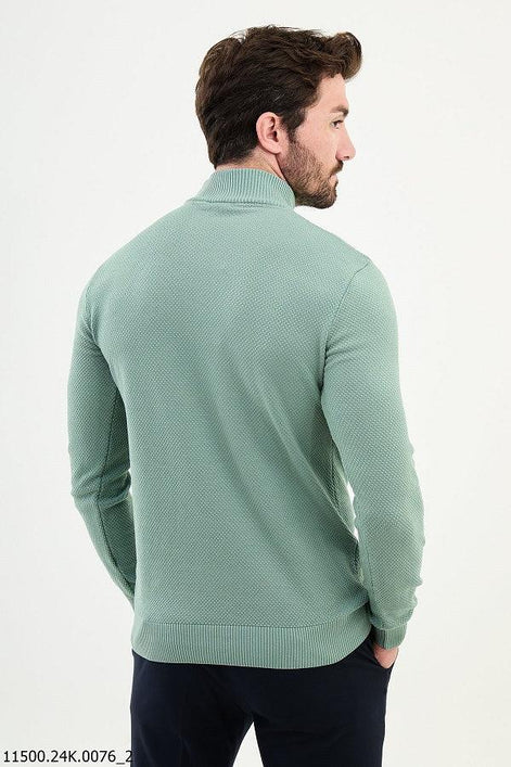Ames Mock Turtleneck Sweater - Sage Green
