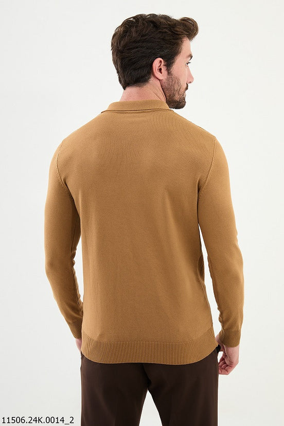 Camel Polo Sweater