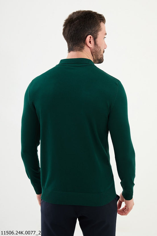 Green Polo Sweater