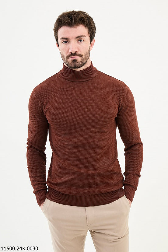 Rust Brown Wool Sweater
