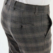 Ames Wool Brown Checkered Pants