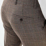 Ames Wool Brown Plaid Pants