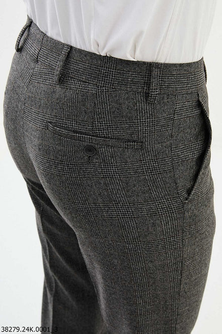 Ames Wool Gray Plaid Pants